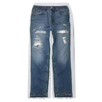 Better With Age Franklin Denim Sweatpants - Indigo/White
